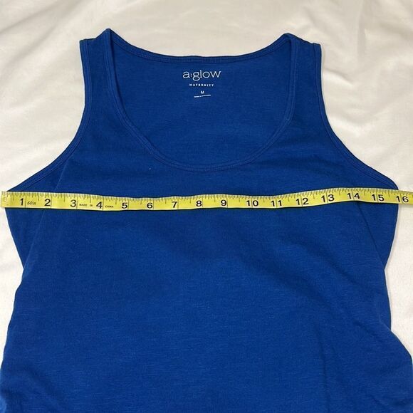 a:glow Blue Maternity Tank Top Size Medium - Picture 3 of 6